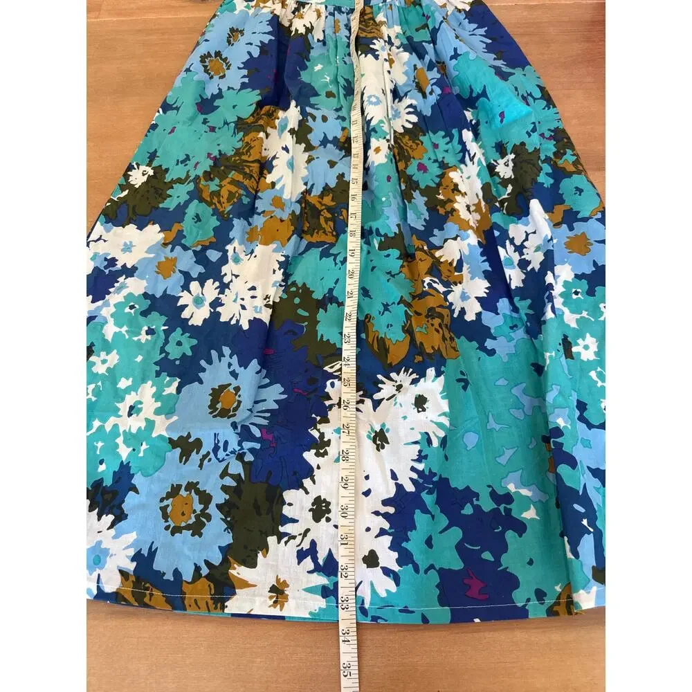 Liz Alig Claudia Floral Set Skirt & Top Small Slow Fashion 100% Organic Cotton